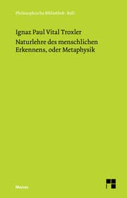 Cover von Naturlehre des menschlichen Erkennens oder Metaphysik