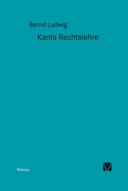 Cover von Kants Rechtslehre