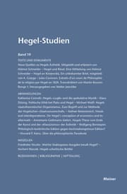 Cover von Hegel-Studien / Hegel-Studien Band 19 (1984)