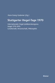 Cover von Stuttgarter Hegel-Tage