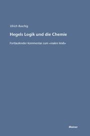 Cover von Hegels Logik und die Chemie