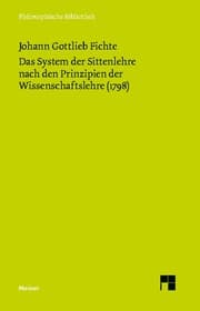 Cover von Das System der Sittenlehre nach den Prinzipien der Wissenschaftslehre (1798)