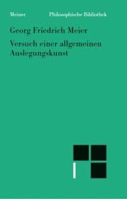 Cover von Versuch einer allgemeinen Auslegungskunst (1757)
