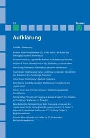 Cover von Aufklärung, Band 22: Shaftesbury
