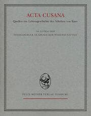 Cover von Acta Cusana. Quellen zur Lebensgeschichte des Nikolaus von Kues. Band II, Lieferung 3