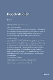 Cover von Hegel-Studien Band 1