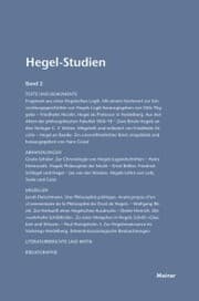 Cover von Hegel-Studien Band 2