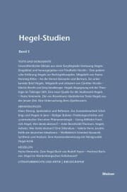 Cover von Hegel-Studien Band 5
