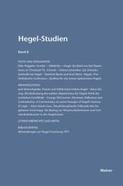 Cover von Hegel-Studien Band 8