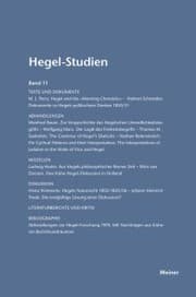 Cover von Hegel-Studien Band 11