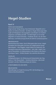 Cover von Hegel-Studien Band 12