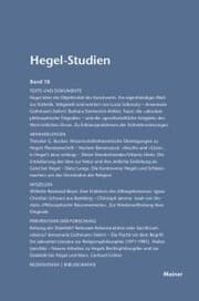 Cover von Hegel-Studien Band 18