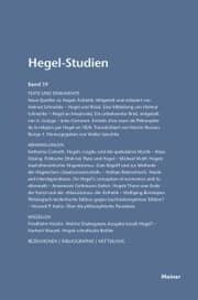 Cover von Hegel-Studien Band 19