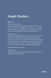 Cover von Hegel-Studien Band 30