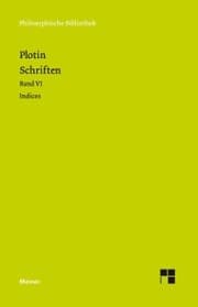 Cover von Schriften. Band VI. Indices