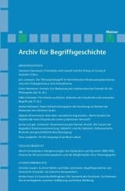 Cover von Archiv für Begriffsgeschichte. Band 58