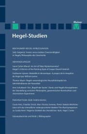 Cover von Hegel-Studien Band 51