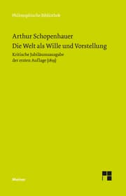 Cover von Die Welt als Wille und Vorstellung