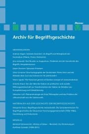 Cover von Archiv für Begriffsgeschichte. Band 53