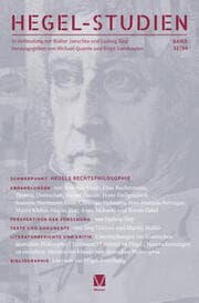 Cover von Hegel-Studien Band 53/54