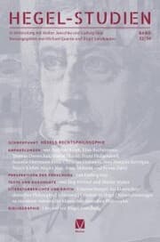 Cover von Hegel-Studien Band 53/54