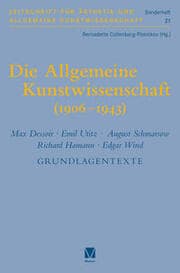 Cover von Die Allgemeine Kunstwissenschaft (1906-1943). Band 2