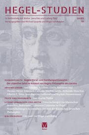 Cover von Hegel-Studien Band 55