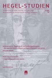 Cover von Hegel-Studien Band 55