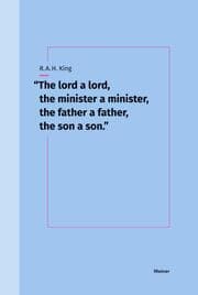 Cover von The lord a lord, the minister a minister, the father a father, the son a son.