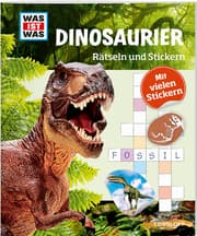 Cover von Rätseln und Stickern: Dinosaurier