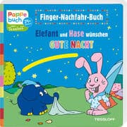 Cover von Finger-Nachfahr-Buch. Elefant und Hase wünschen Gute Nacht