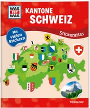 Cover von WAS IST WAS Stickeratlas Kantone Schweiz