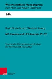 Cover von MT-Jeremia und LXX-Jeremia 25-52