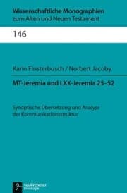 Cover von MT-Jeremia und LXX-Jeremia 25-52