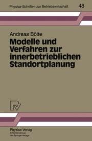Cover von Modelle und Verfahren zur innerbetrieblichen Standortplanung
