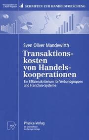 Cover von Transaktionskosten von Handelskooperationen