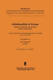 Cover von Arbeitsmedizin in Europa, Allgemeine Arbeitsmedizin, Silikoseprobleme, Spezielle Arbeitspathologie