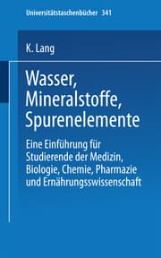 Cover von Wasser, Mineralstoffe, Spurenelemente