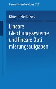 Cover von Lineare Gleichungssysteme und lineare Optimierungsaufgaben