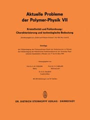 Cover von Kristallinität und Fehlordnung: Charakterisierung und technologische Bedeutung