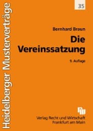 Cover von Die Vereinssatzung