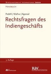 Cover von Rechtsfragen des Indiengeschäfts