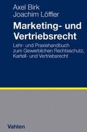 Cover von Marketing- und Vertriebsrecht
