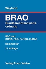 Cover von Bundesrechtsanwaltsordnung. BRAO