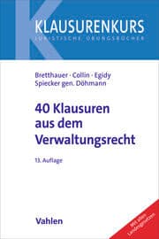 Cover von 40 Klausuren aus dem Verwaltungsrecht