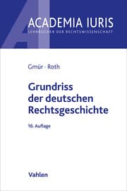 Cover von Grundriss der deutschen Rechtsgeschichte