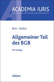 Cover von Allgemeiner Teil des BGB