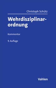 Cover von Wehrdisziplinarordnung. WDO