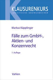 Cover von Fälle zum GmbH-, Aktien- und Konzernrecht