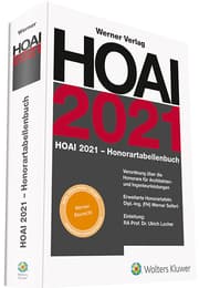 Cover von HOAI 2021 Honorartabellenbuch